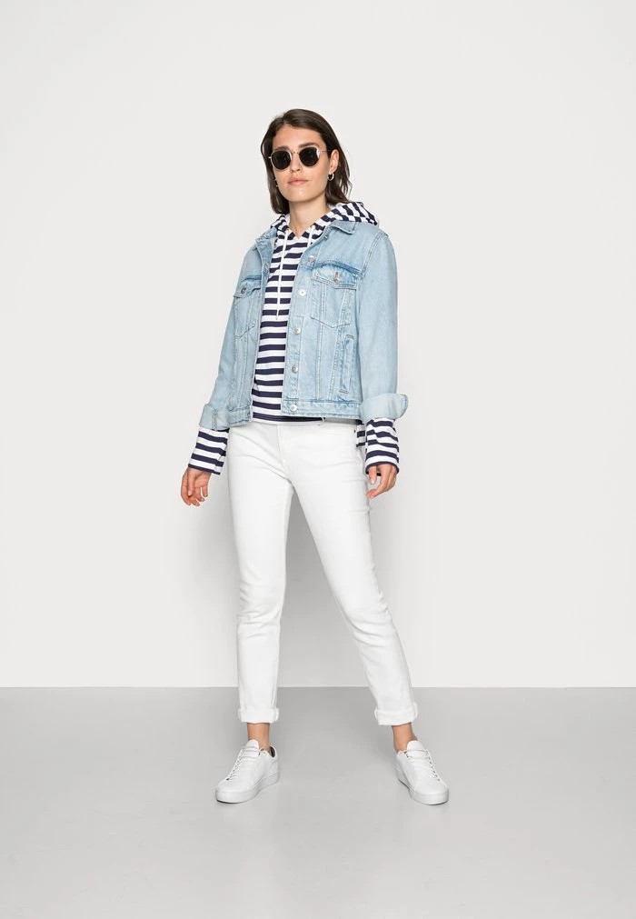 Pulls De Golf ANNA FIELD Anna Field Striped Loose Fit Hoodie Bleu Marine Femme | CIA-9942718